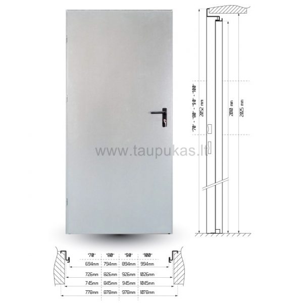 Metalinės vidaus durys – matmenys